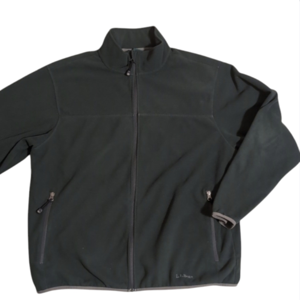 L.L. Bean Men's Classic Jacket Polartec Fleece Dark Green Size XL